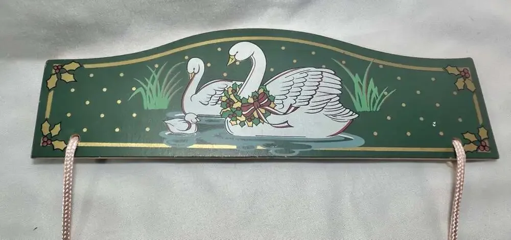 VTG Country Geese Kitschy Key holder cork board reversible Christmas themed